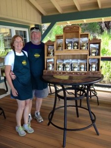 Ahualoa Mac nuts with owners in photo