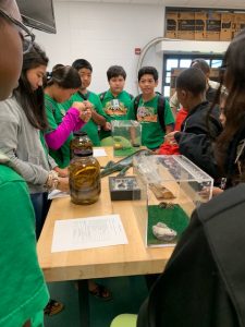 Plant Quarantine Education Specialist Kent Dumlao and inspector Shelby Ching hoped to inspire students to pursue careers in agriculture at the Ewa Makai Middle School Career Fair on Feb. 22, 2019. pic 4