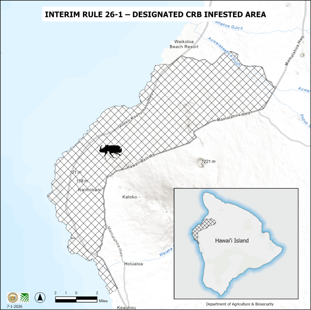 Map of designated CRB infested area